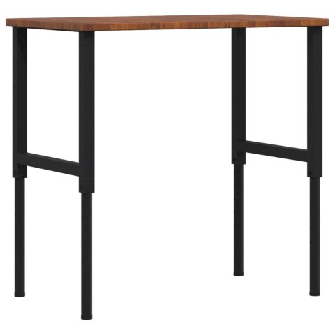 STOLIK ROBOCZY CIEMNY BRĄZ 100X60X(71,5-98)CM DREWNO DĘBOWE