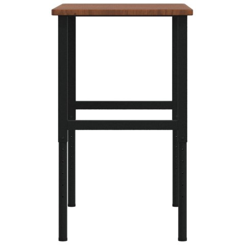 STOLIK ROBOCZY CIEMNY BRĄZ 100X60X(71,5-98)CM DREWNO DĘBOWE