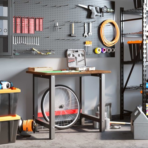 STOLIK ROBOCZY CIEMNY BRĄZ 100X60X81,5CM LITE DREWNO DĘBOWE