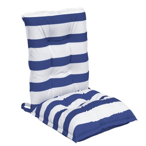 PODUSZKI NA KRZESŁA Z NISKIM OPARCIEM 2 SZT. NIEBIESKO-BIAŁE