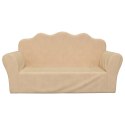 SOFA DLA DZIECI 2-OS. KREMOWA MIĘKKI PLUSZ