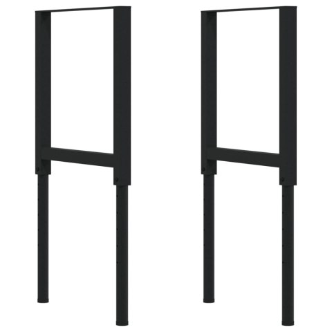 VidaXL Stolik roboczy, 100x60x(73-99,5) cm, prostokątny, drewno dębowe