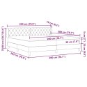 BOX SPRING BED Z MATERACEM JASNOSZARY 200X200CM AKSAMIT