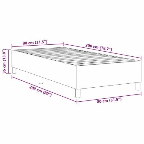 ŁÓŻKO KONTYNENTALNE JASNOSZARY 80X200CM Z MATERIAŁU SZTRUKSOWEGO