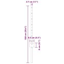SŁUPKI OGRODZENIOWE 22 PCS SREBRNY 50X 0.6M