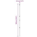 SŁUPKI OGRODZENIOWE 52 SZT. SZARY Ø32MM 190CM STAL OCYNKOWANA