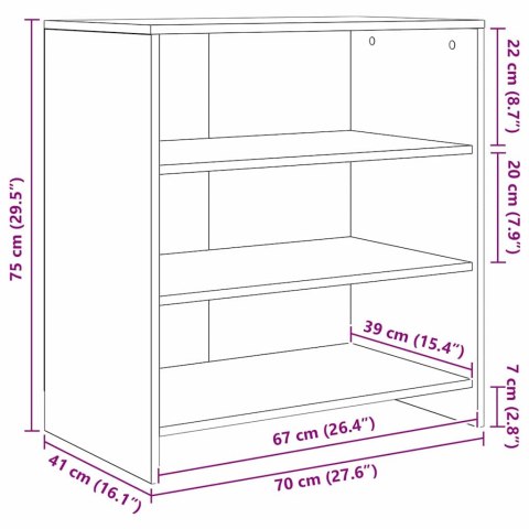 BUFET 2 SZT. CZARNY DĄB 70X41X75CM