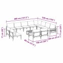 VidaXL Zestaw Sof na Ogród 13 pcs Antracytowy Stal