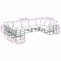 ZESTAW SOF NA OGRÓD Z PODUSZKĄ 9 PCS CZARNY ALUMINIUM