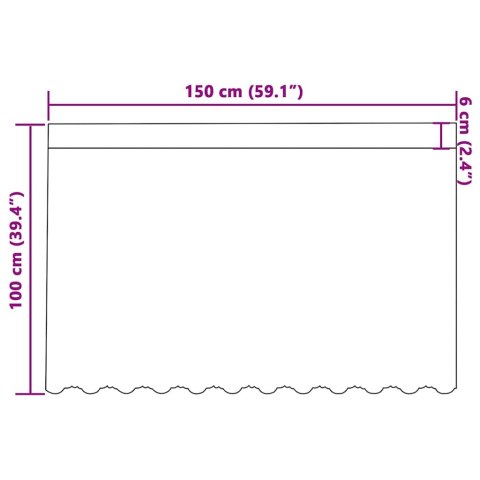 FIRANKA KORONKOWA Z ZASŁONAMI KWIATOWY BIAŁY 150X 100CM POLIESTER