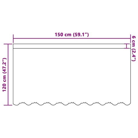 FIRANKA KORONKOWA Z ZASŁONAMI KWIATOWY BIAŁY 150X 120CM POLIESTER