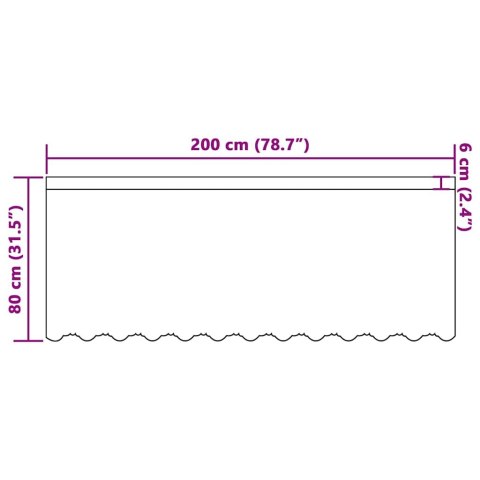FIRANKA KORONKOWA Z ZASŁONAMI KWIATOWY BIAŁY 200X 80CM POLIESTER