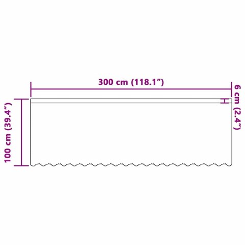 FIRANKA KORONKOWA Z ZASŁONAMI KWIATOWY BIAŁY 300X 100CM POLIESTER