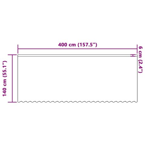 FIRANKA KORONKOWA Z ZASŁONAMI KWIATOWY BIAŁY 400X 140CM POLIESTER