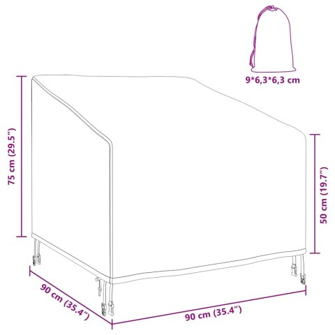 OSŁONA NA KRZESŁO OGRODOWE 90X90X50 / 75CM MATERIAŁ 600D