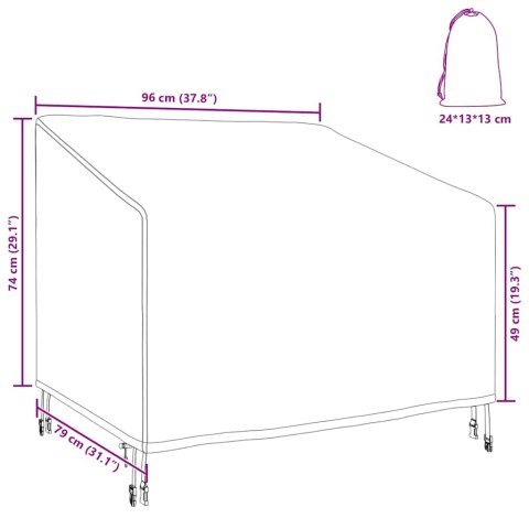 POKROWIEC NA MEBLE OGRODOWE 96X79X74CM