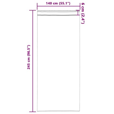 ZASŁONY Z ZASŁONAMI 2 PCS CZARNY 245X 140CM POLIESTER