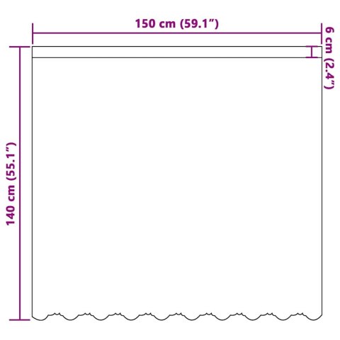 ZASŁONY Z ZASŁONAMI BIAŁY 150X140CM POLIESTER