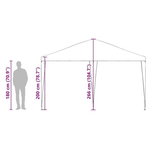 NAMIOT NA IMPREZĘ ANTRACYTOWY 4X4M PE