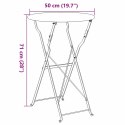 STOLIK BISTRO MUSZTARDOWY Ø50X71CM STAL MALOWANA PROSZKOWO