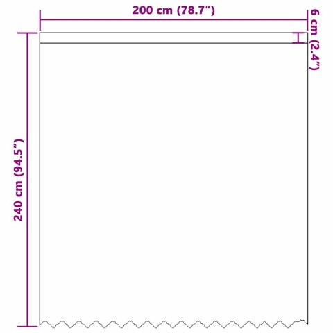 VidaXL Zasłony z zasłonami Kwiatowy Biały 200 x 240 cm Poliester