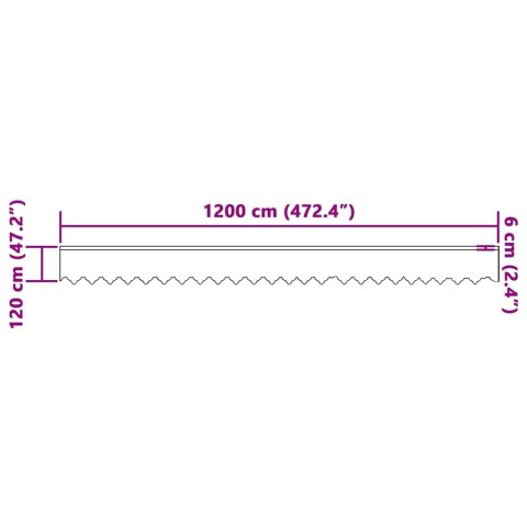 ZASŁONY Z ZASŁONAMI BIAŁY 1200X120CM POLIESTER