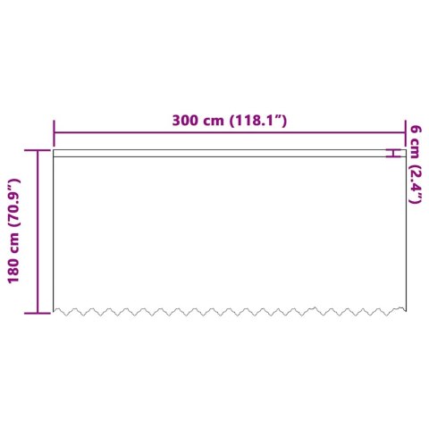 ZASŁONY Z ZASŁONAMI BIAŁY 300X180CM POLIESTER