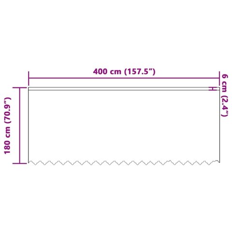ZASŁONY Z ZASŁONAMI BIAŁY 400X180CM POLIESTER