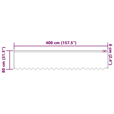 ZASŁONY Z ZASŁONAMI BIAŁY 400X80CM POLIESTER