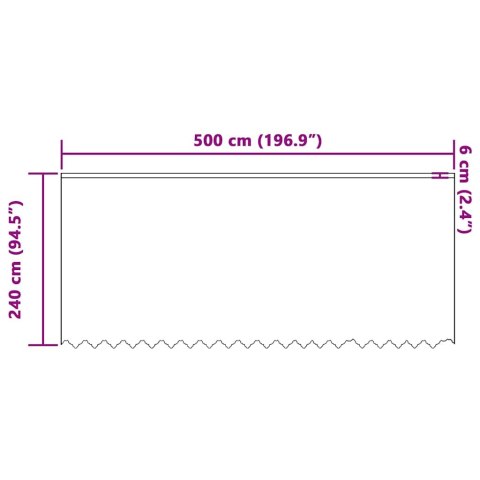 ZASŁONY Z ZASŁONAMI BIAŁY 500X240CM POLIESTER