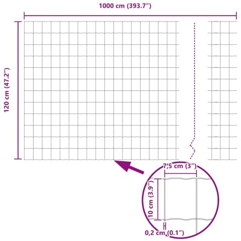 OGRODZENIE EURO 1.2X10M STAL OCYNKOWANA