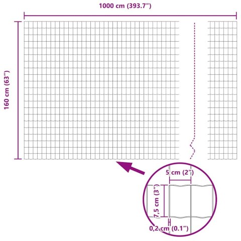OGRODZENIE EURO 1.6X10M STAL OCYNKOWANA