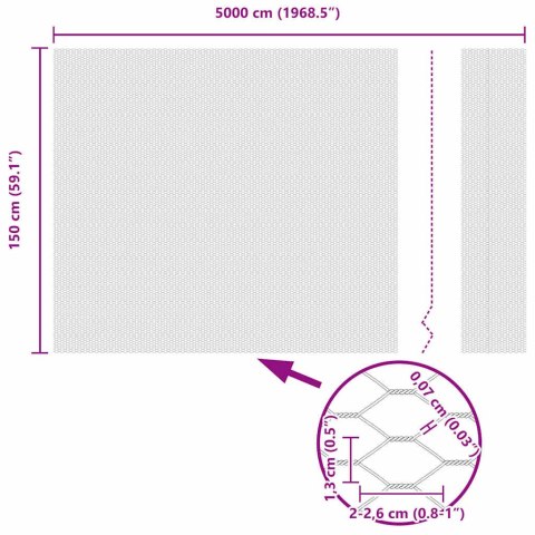 OGRODZENIE HEKSAGONALNE ZIELONY 1.5X 50M STAL