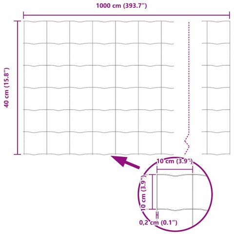EURO OGRODZENIE 0.4X10M STAL GALWANIZOWANA