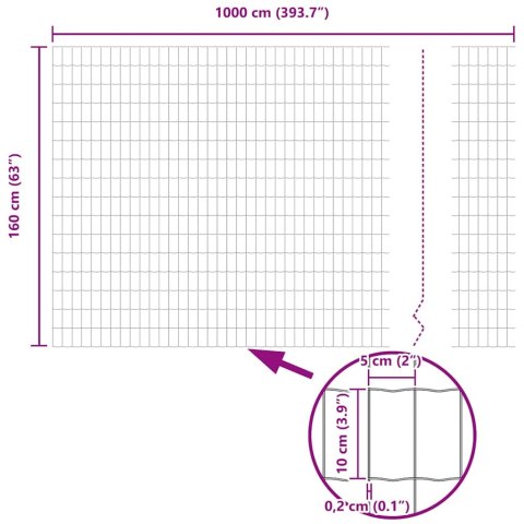 ZIELONE OGRODZENIE EURO 1.6X10M STAL