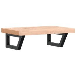 PÓŁKA ŚCIENNA POD UMYWALKĘ STAL I LITE DREWNO BUKOWE