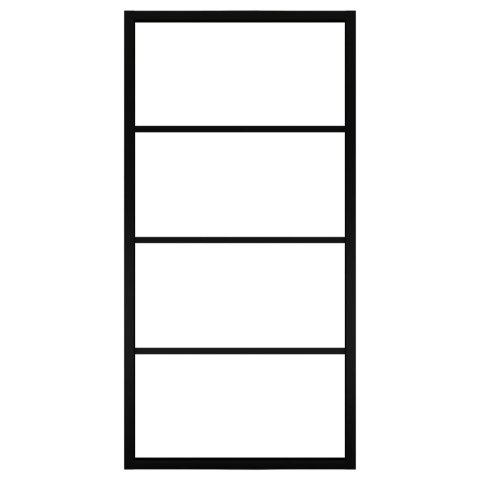 DRZWI PRZESUWNE ALUMINIUM I SZKŁO ESG 102,5X205CM CZARNE