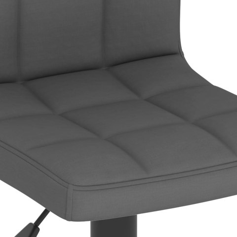 KRZESŁA BAROWE 2 SZT. CIEMNOSZARE TAPICEROWANE TKANINĄ