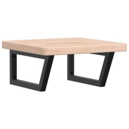 PÓŁKA ŚCIENNA POD UMYWALKĘ STAL I LITE DREWNO DĘBOWE