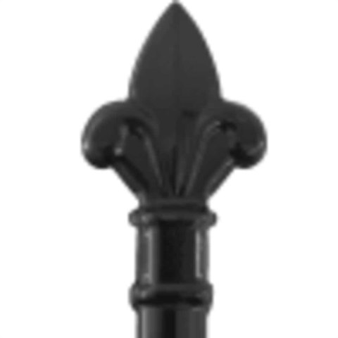 BRAMA DWUSKRZYDŁOWA Z GROTAMI STAL 3X1,75M CZARNA