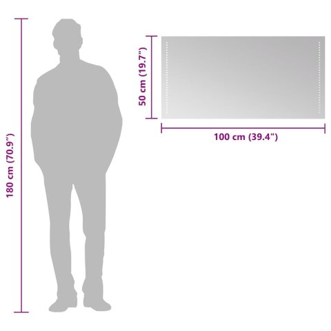 LUSTRO ŁAZIENKOWE Z LED 100X50CM