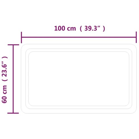 LUSTRO ŁAZIENKOWE Z LED 100X60CM