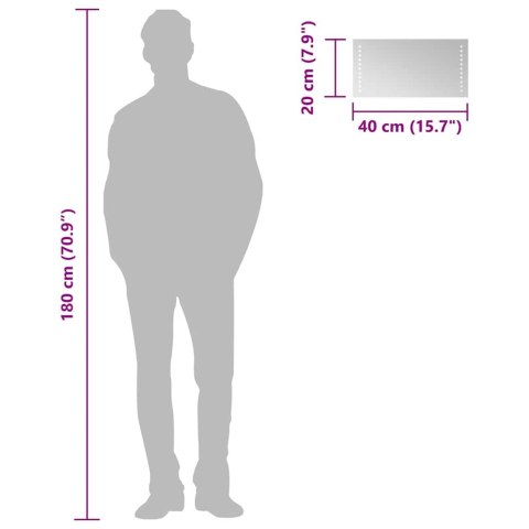 LUSTRO ŁAZIENKOWE Z LED 40X20CM