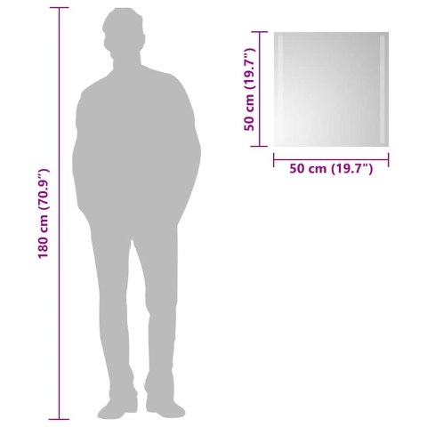 LUSTRO ŁAZIENKOWE Z LED 50X50CM