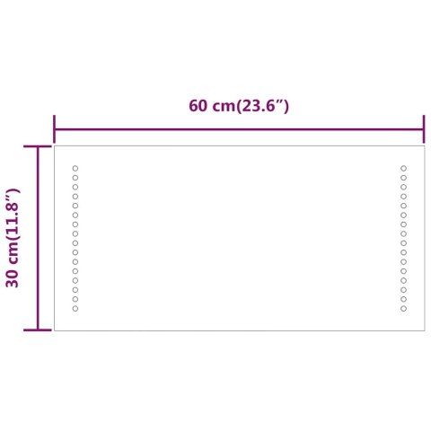 LUSTRO ŁAZIENKOWE Z LED 60X30CM