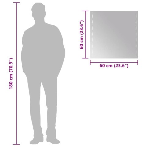 LUSTRO ŁAZIENKOWE Z LED 60X60CM