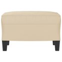 PODNÓŻEK KREMOWY 60X50X41CM TAPICEROWANY MIKROFIBRĄ