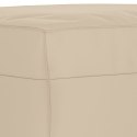 PODNÓŻEK KREMOWY 60X50X41CM TAPICEROWANY MIKROFIBRĄ