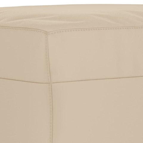 PODNÓŻEK KREMOWY 60X50X41CM TAPICEROWANY MIKROFIBRĄ