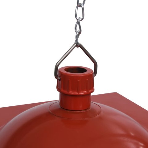 ŚWIĄTECZNA LAMPA WISZĄCA LED Z MIKOŁAJEM CZERWONA 27X27X45CM